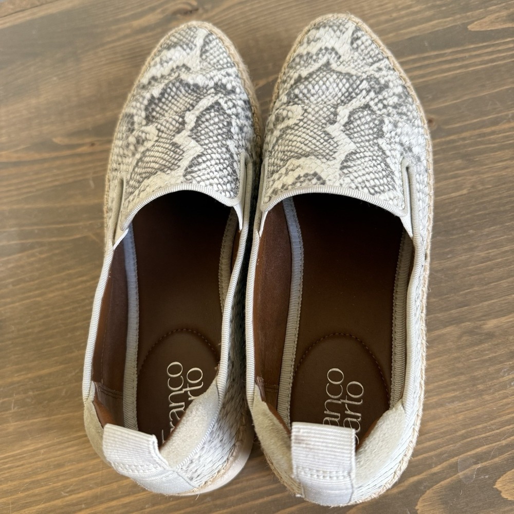 Franco Sarto Womens 8.5M Snakeskin‎ Leather Homer 2 Slip On Platform Sneakers - Picture 6 of 8